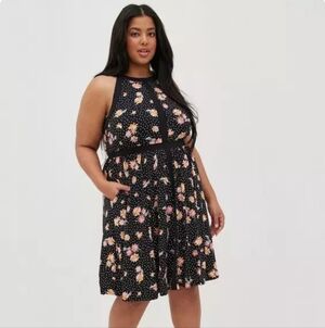 Like New Torrid 1x Mini Studio Knit Skater Dress